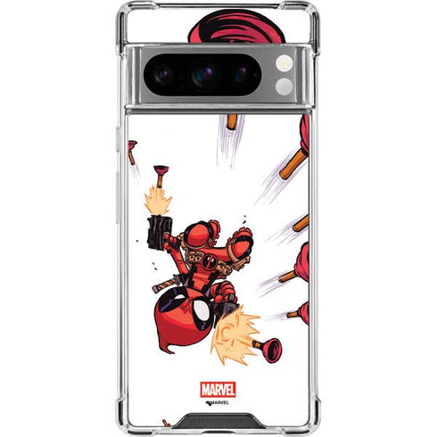 Marvel Deadpool Babypool Shooting Google Pixel 8 Pro Clear Case